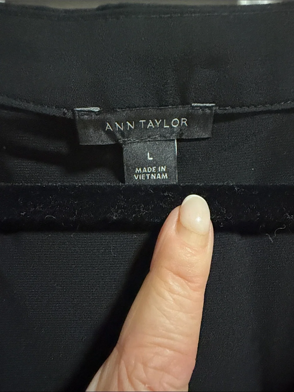 Ann Taylor Black V-Neck Short Sleeve Blouse